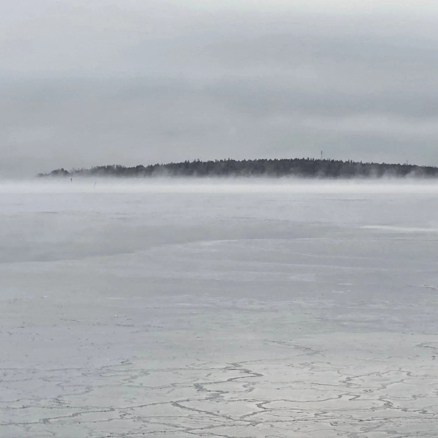 Our Helsinki headquarters rest by the sea &mdash; winter draws the coastline into a quieter shape... 
.
#winterinhelsinki #inspiredbyruggedfinnishnature #woodnotes