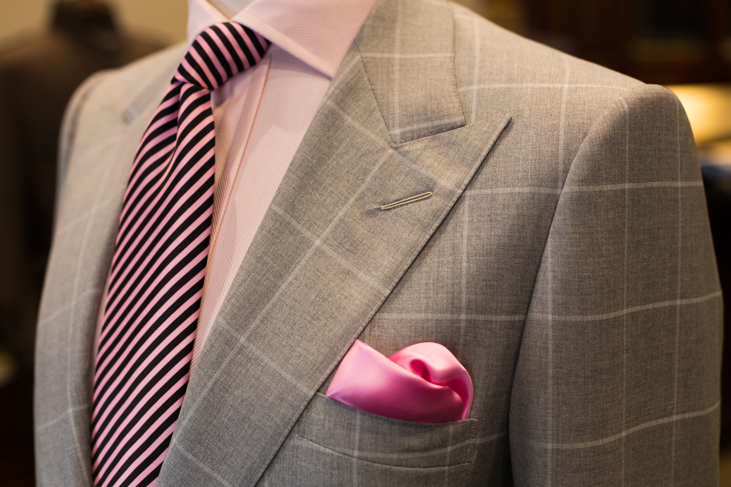 Suit 06 - Mens Grey Window Pane Cheque MS Signature Style Jacket - 03.jpg