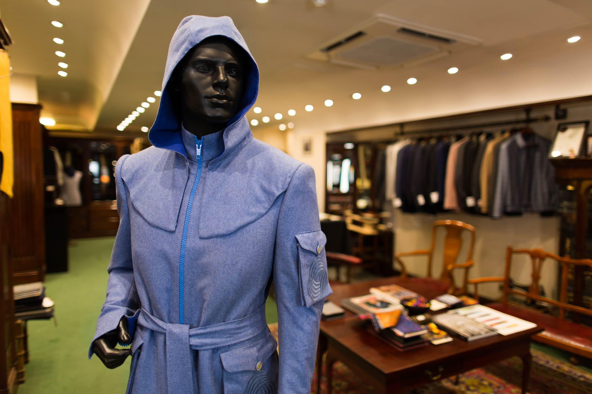 Suit 02 - Mens Wool Week Coat Ice Blue Flannel - 01.jpg