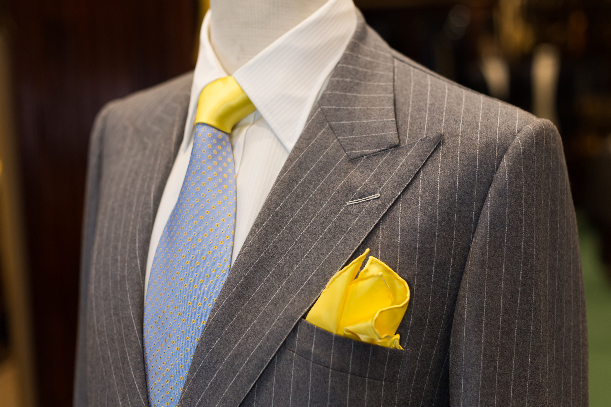 Suit 07 - Mens Grey Pinstripe Flannel Single Breasted Jacket - 04.jpg