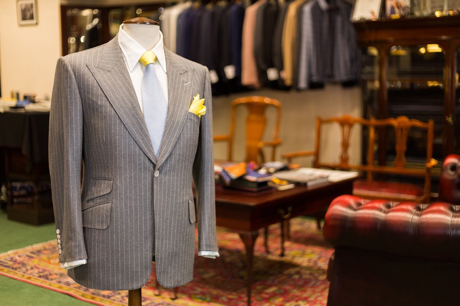 Suit 07 - Mens Grey Pinstripe Flannel Single Breasted Jacket - 01_sm.jpg