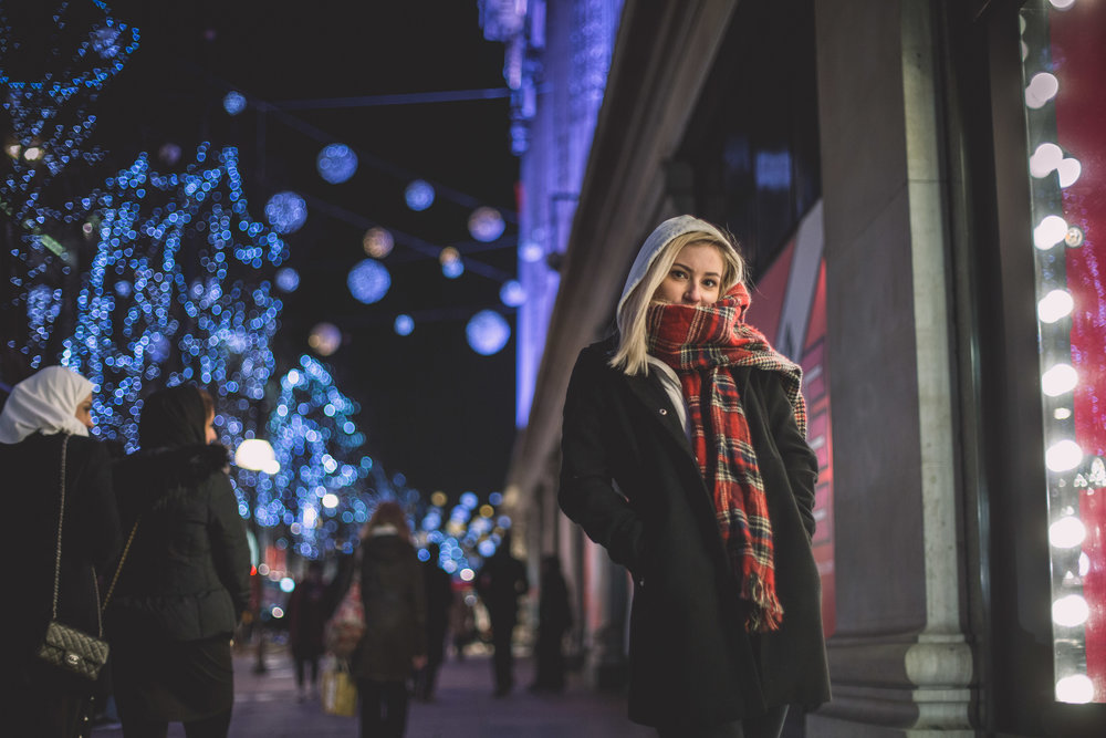 Regents Street Bokeh Photo Shoot London Christmas 