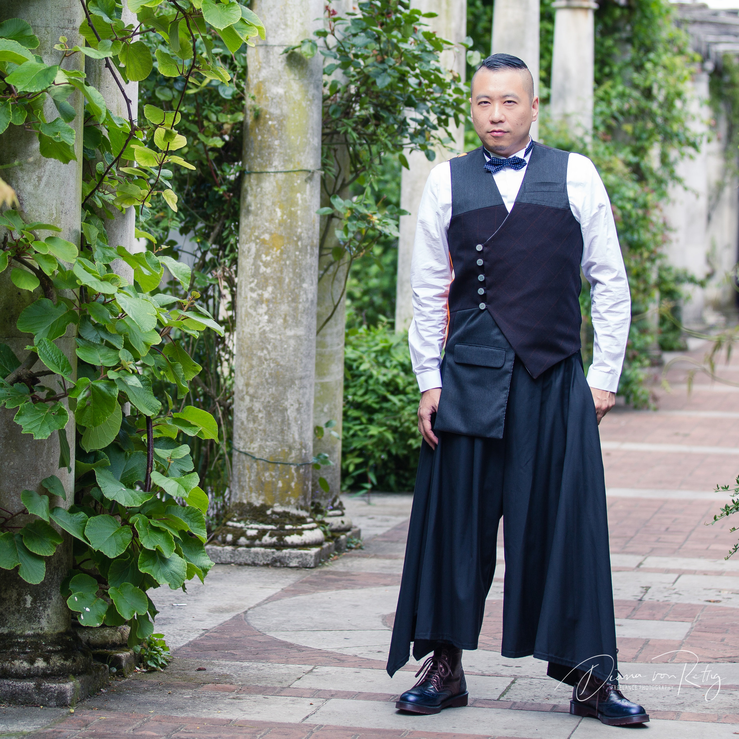 Man in Pergola Hill Garden