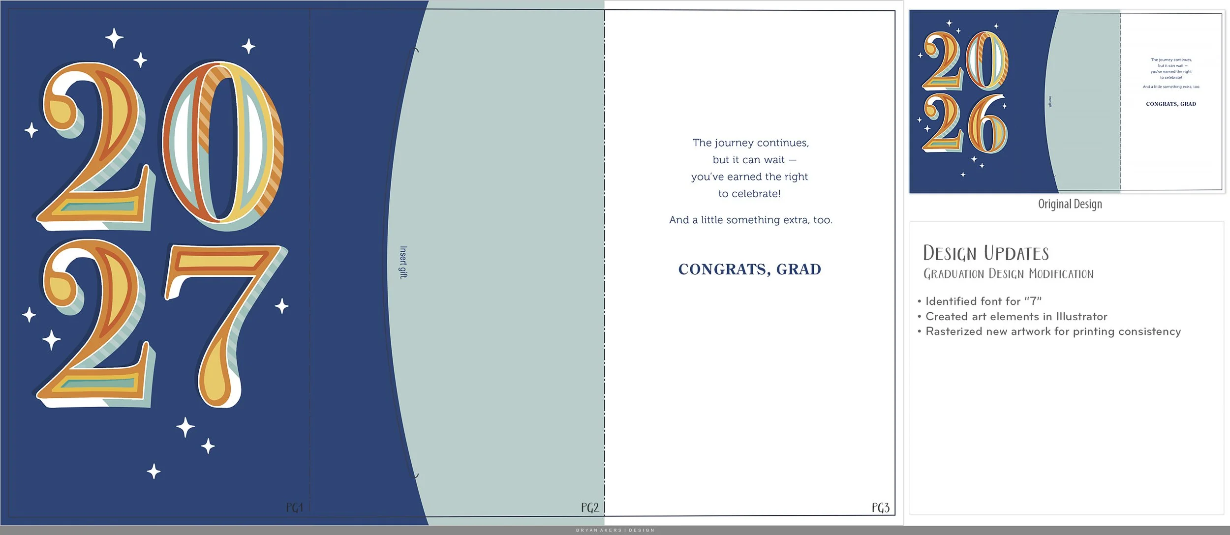 American Greetings Graduation Design Lettering Update