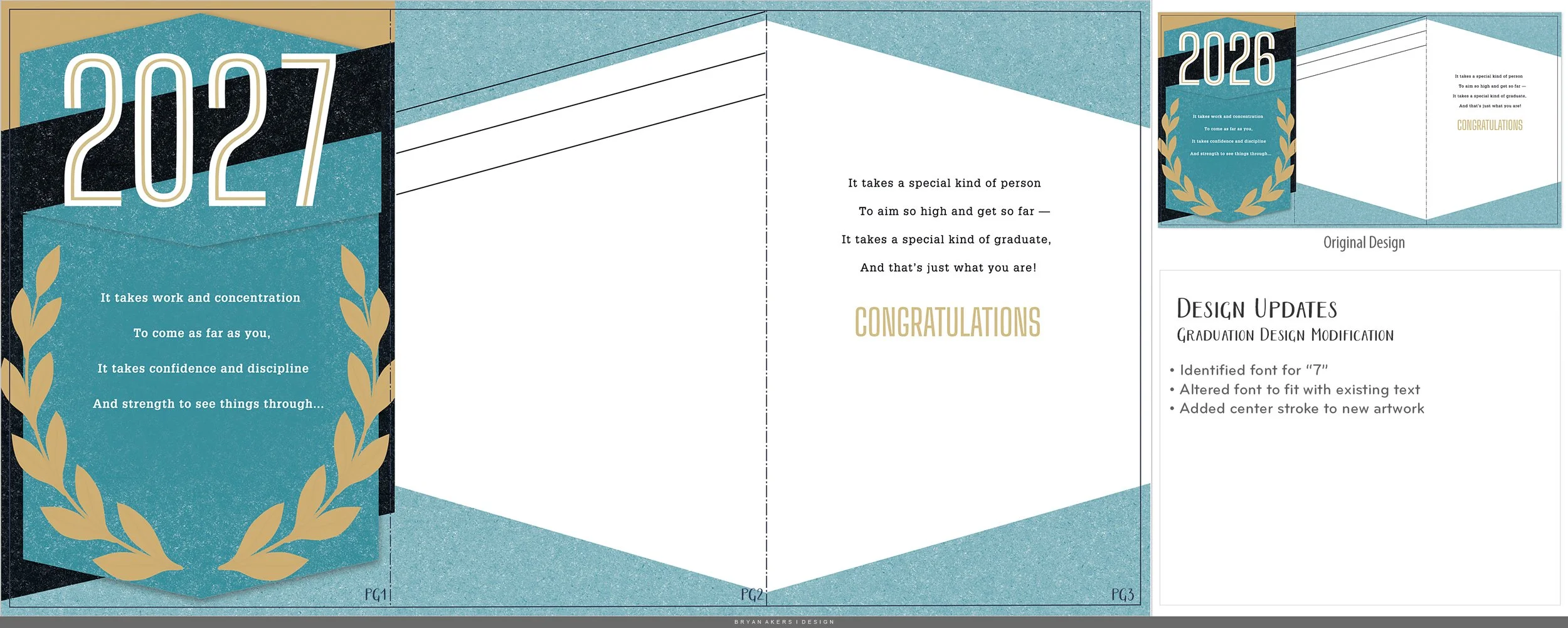 American Greetings Graduation Design Lettering Update