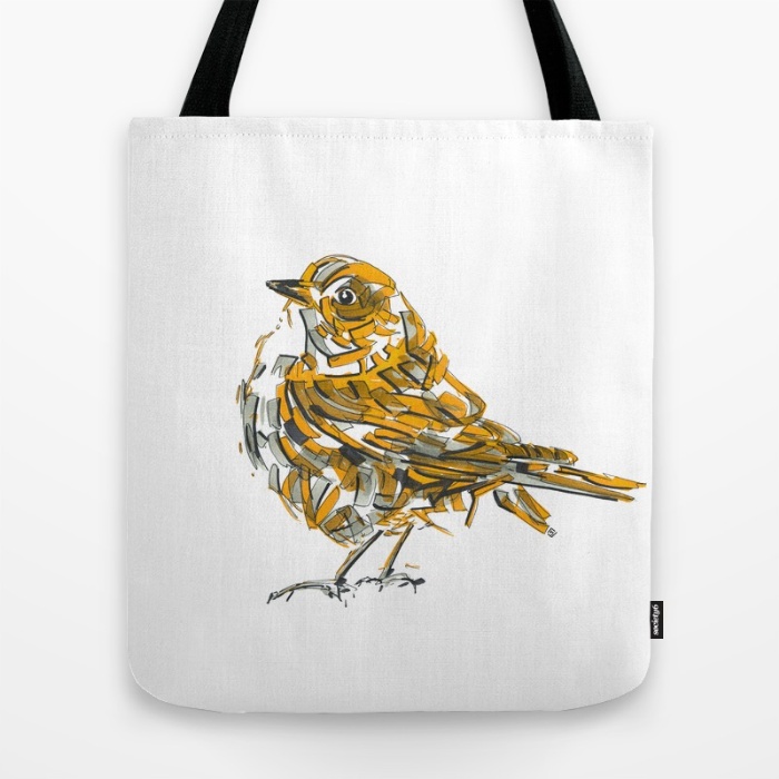 YELLOW BIRD TOTE BAG