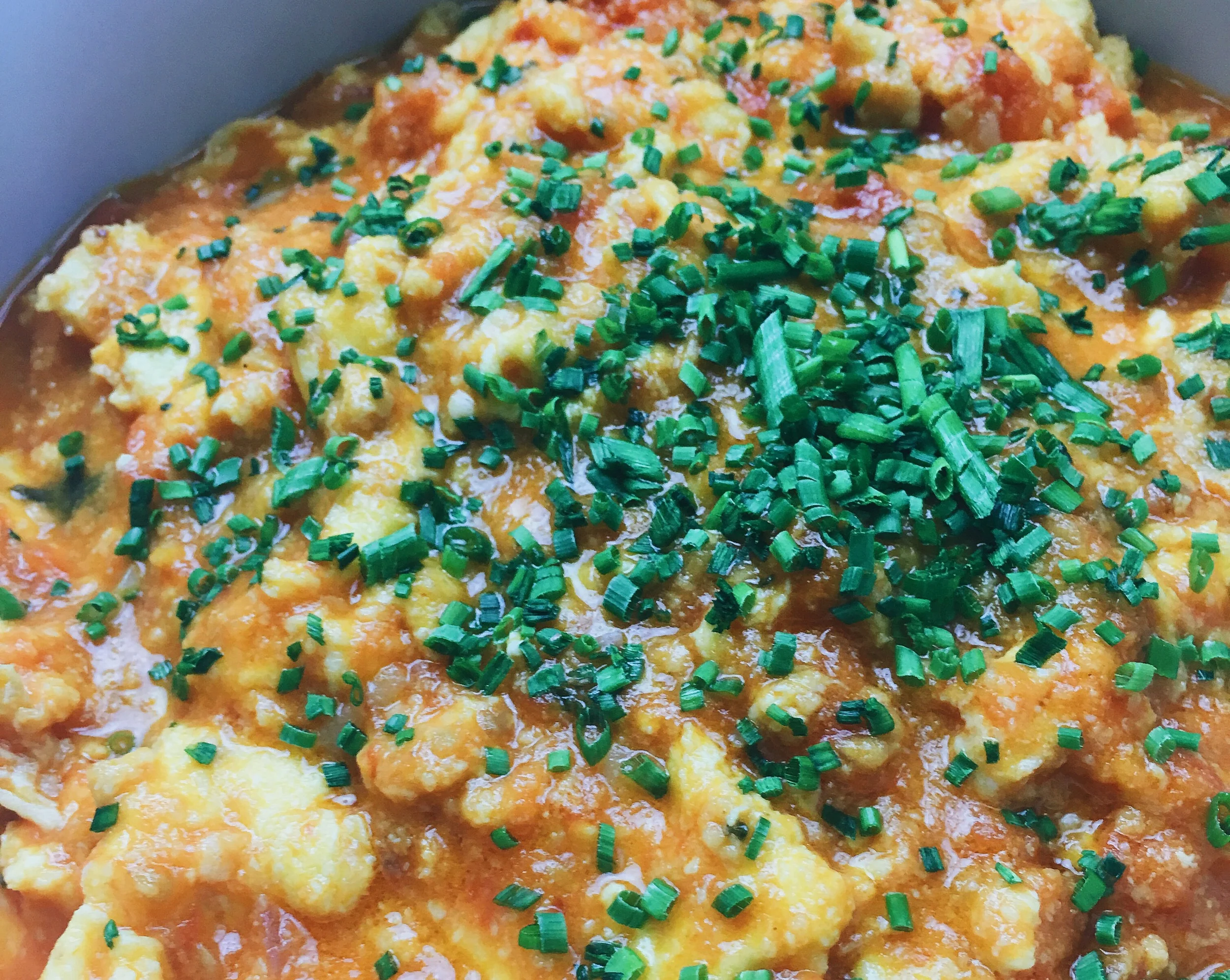 creamy egg and tomato