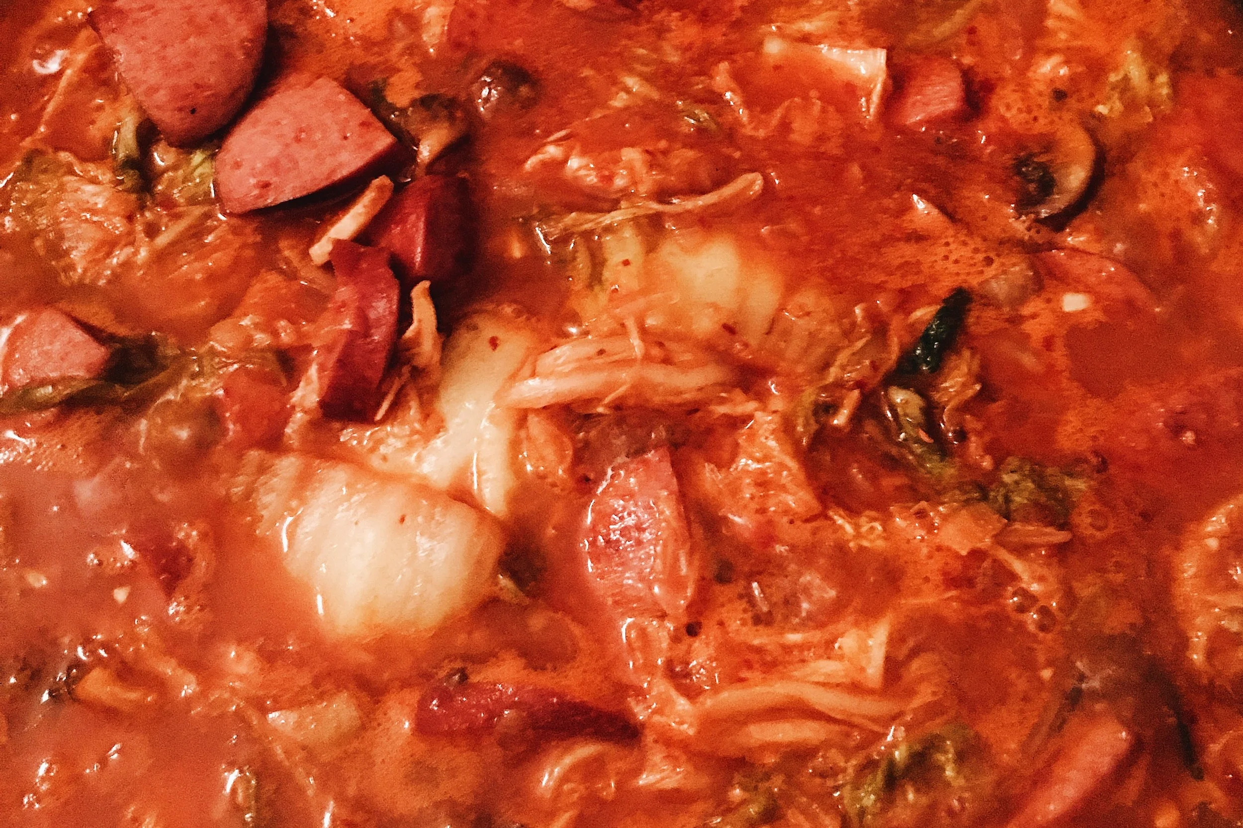 Mama Panda's Sweet & Spicy Tofu Soup with Grilled Pork