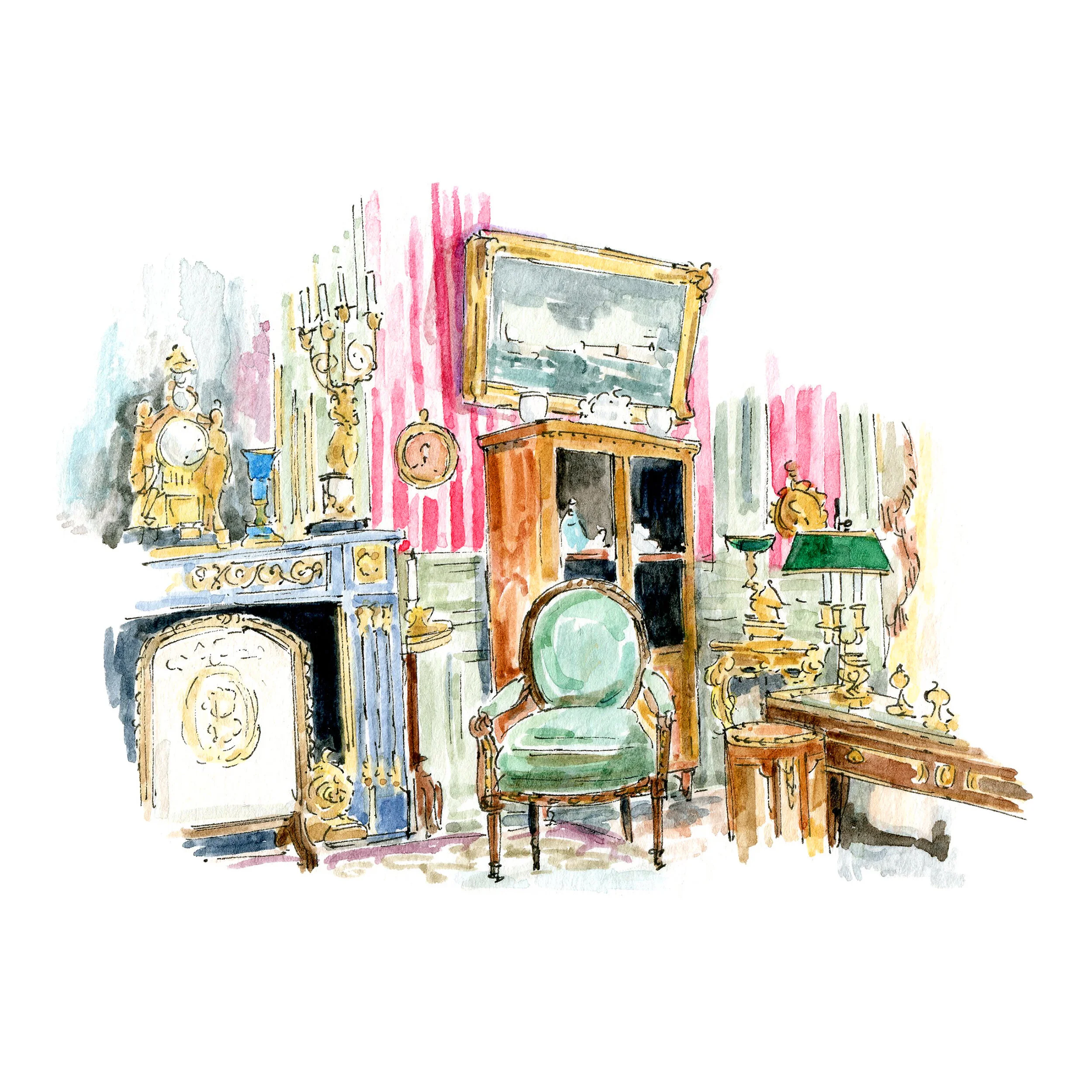 Salon of the Nissim de Camondo Museum.