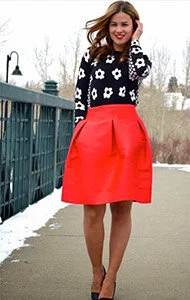 Floral Jacquard sweater, birdcage skirt all 424 FIFTH | Lord &amp; Taylor