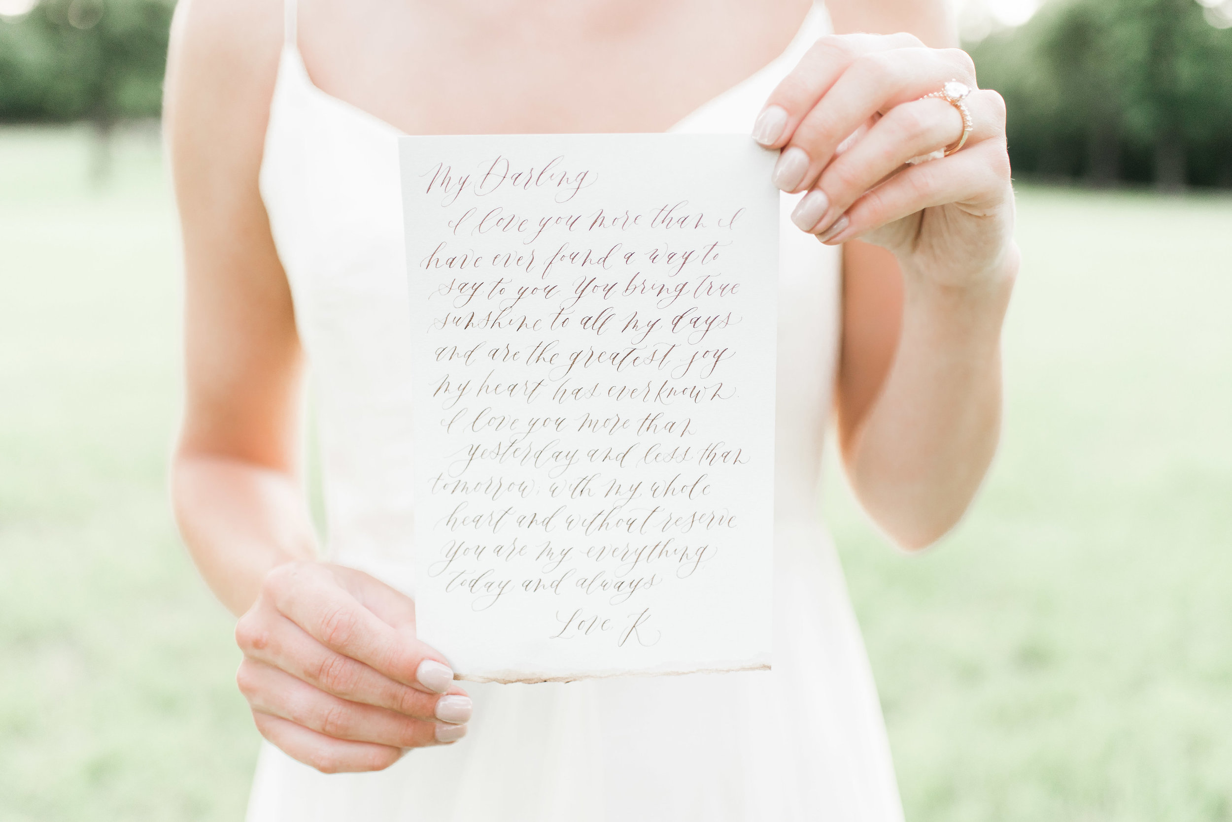 Lost For Words Tips For Writing A Wedding Day Letter Spoken Bride