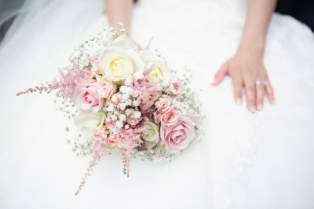 Bride with bouquet