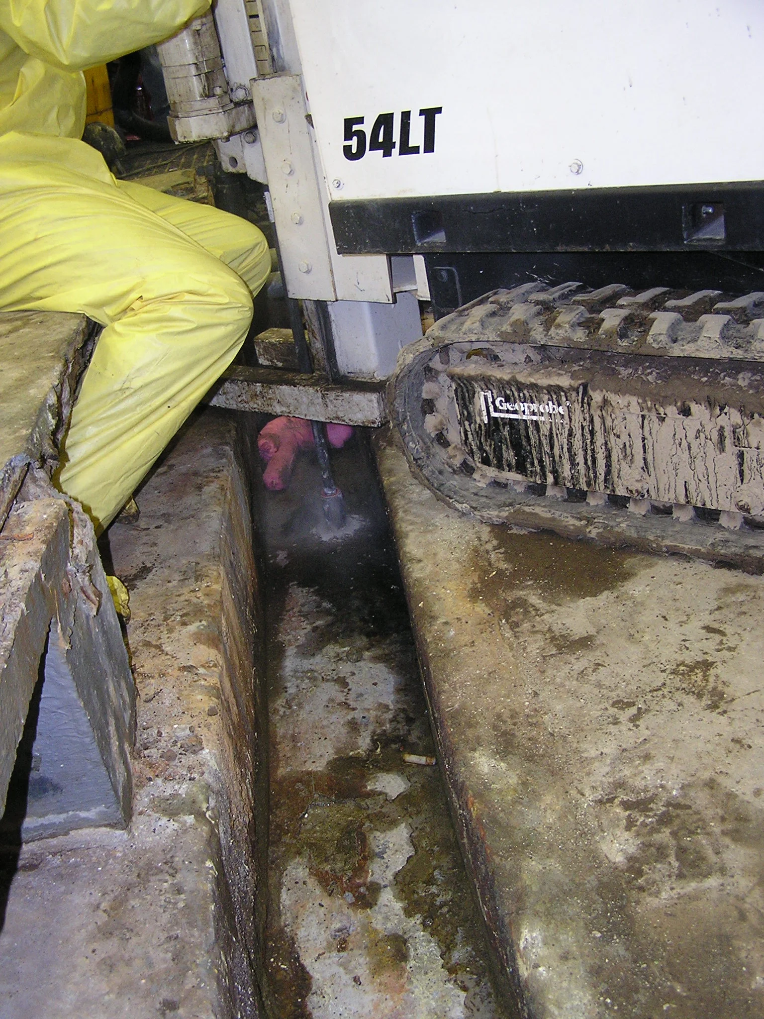 KERAMIDA driller advancing a soil boring at the Site.