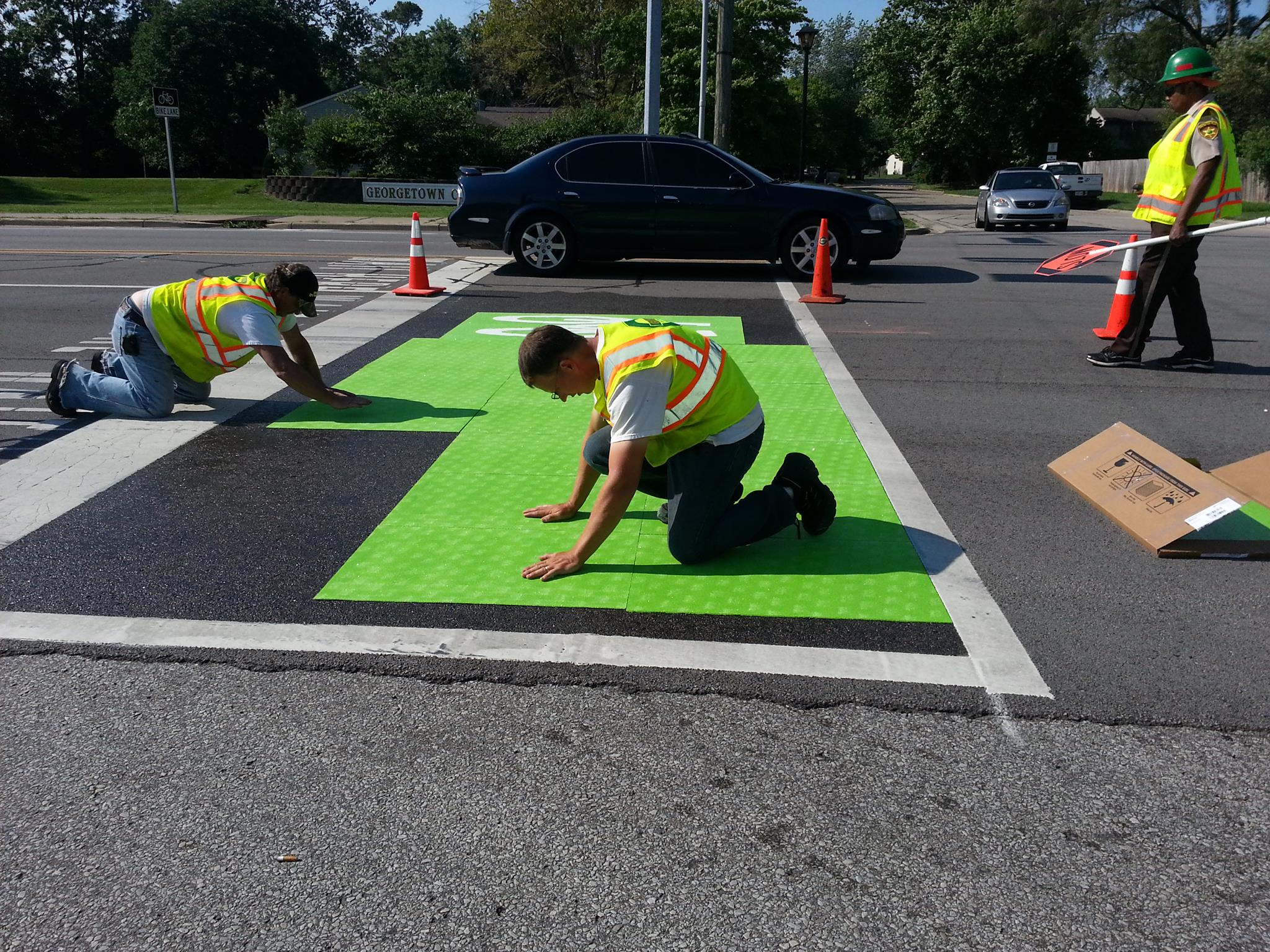 New bike boxes at 71st and Cross Key