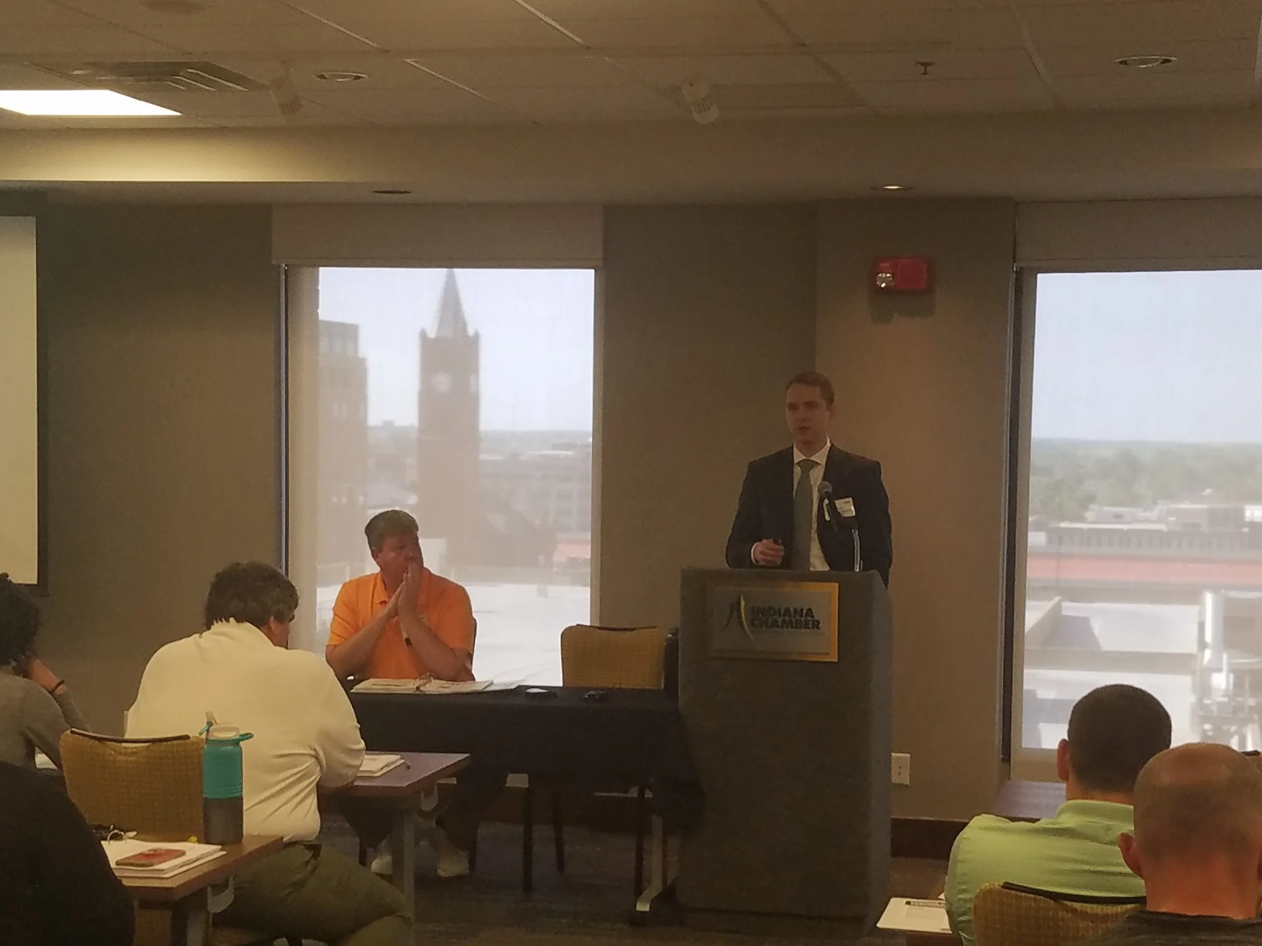 Wesley Fleming, Senior Project Engineer, EHS Compliance Services, presenting "Air Permitting 101"