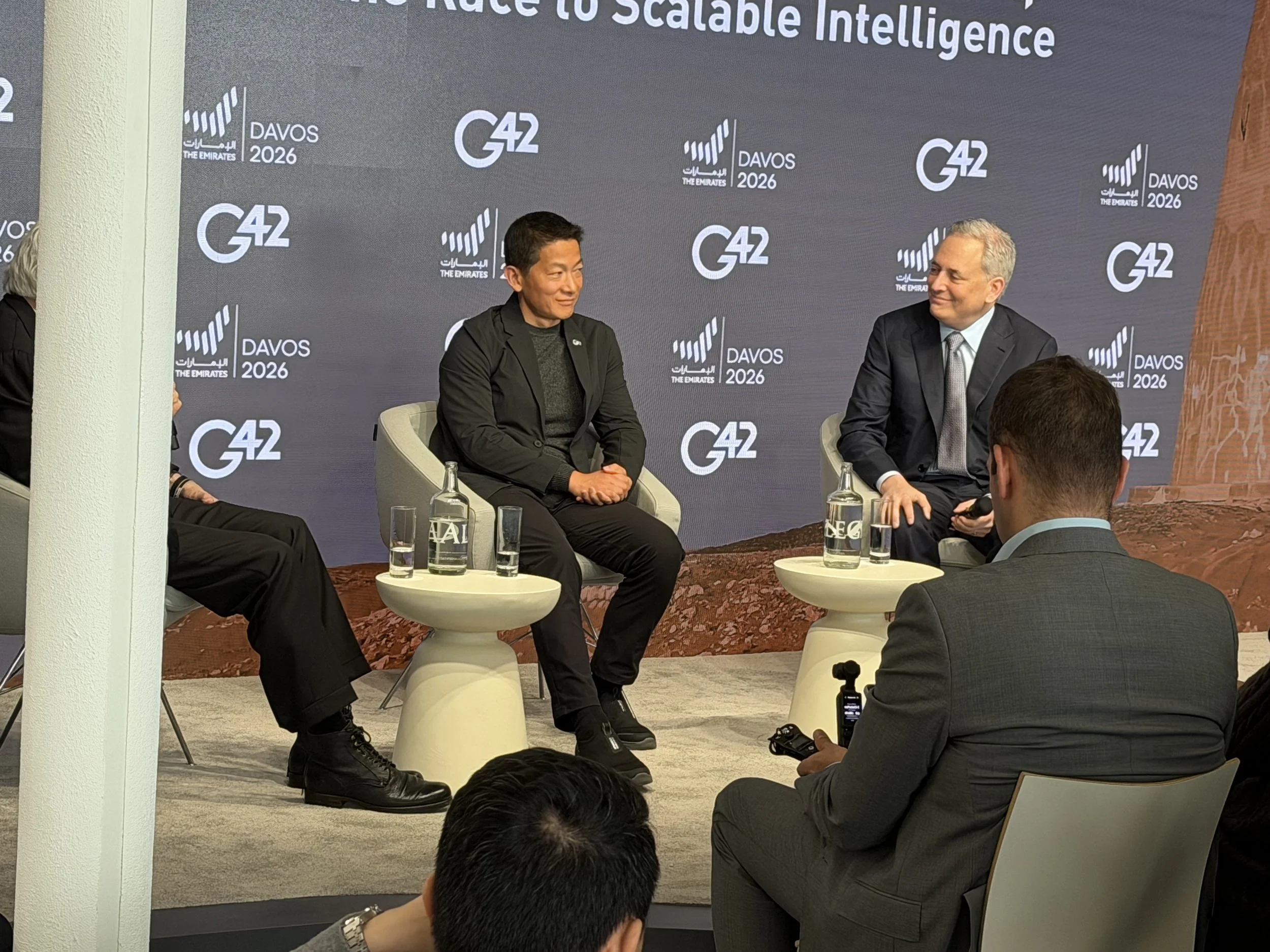 Peng Xiao, Group CEO, G42 (left), David Sacks, Chair, U.S. President’s Council of Advisors on Science &amp; Technology (right)