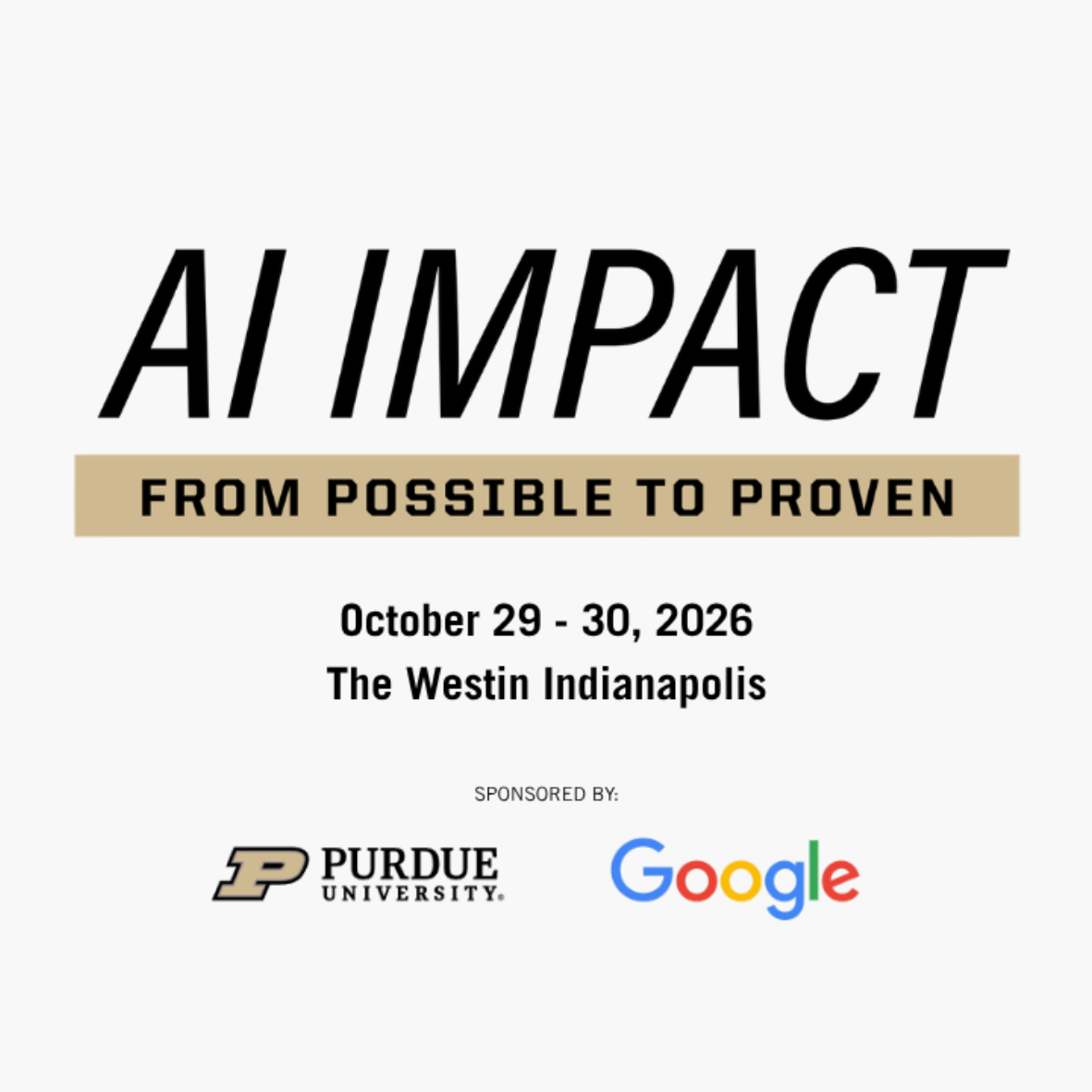 3rd Annual Purdue + Google AI Summit Location	