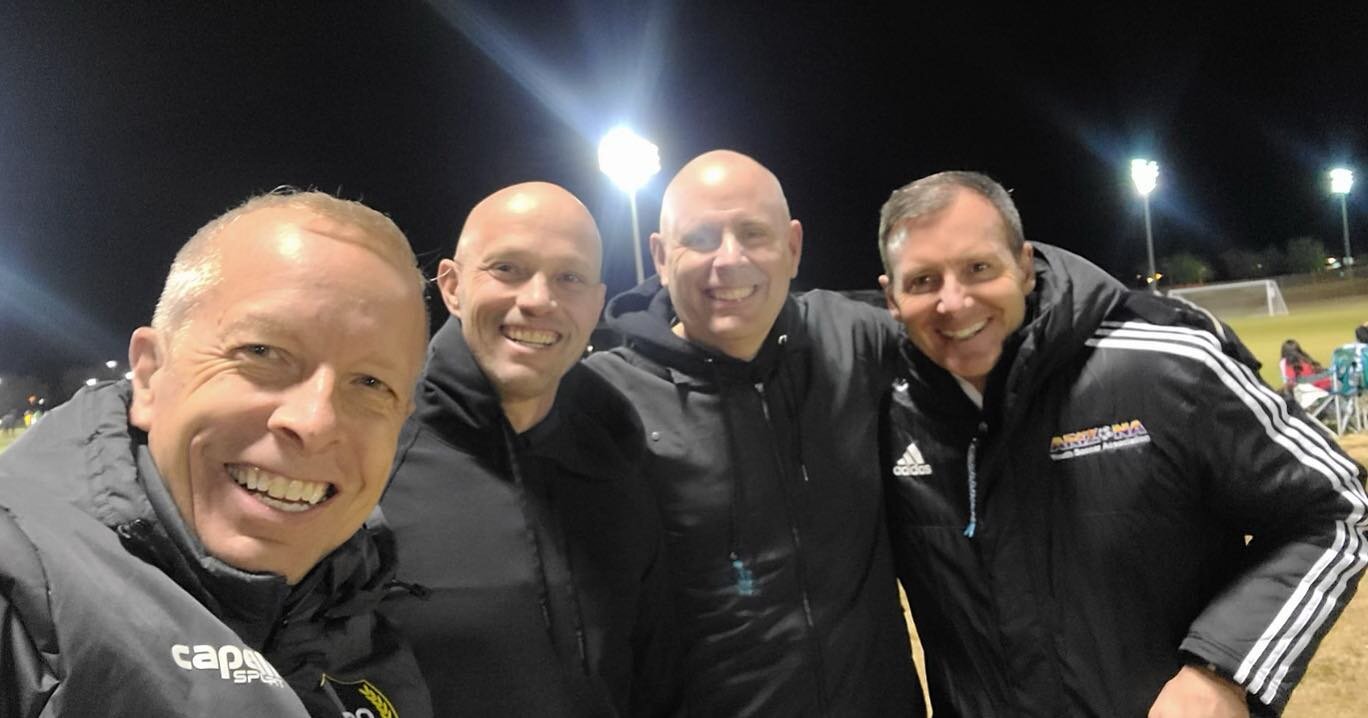 👀/ You never know who could be at the fields watching your match! 
Corey Rockwell- FIFA AR
Alan Chapman- Pro/MLS Referee
Paul Northman- Former National Official 
Todd Sergi- State Referee Administrator
