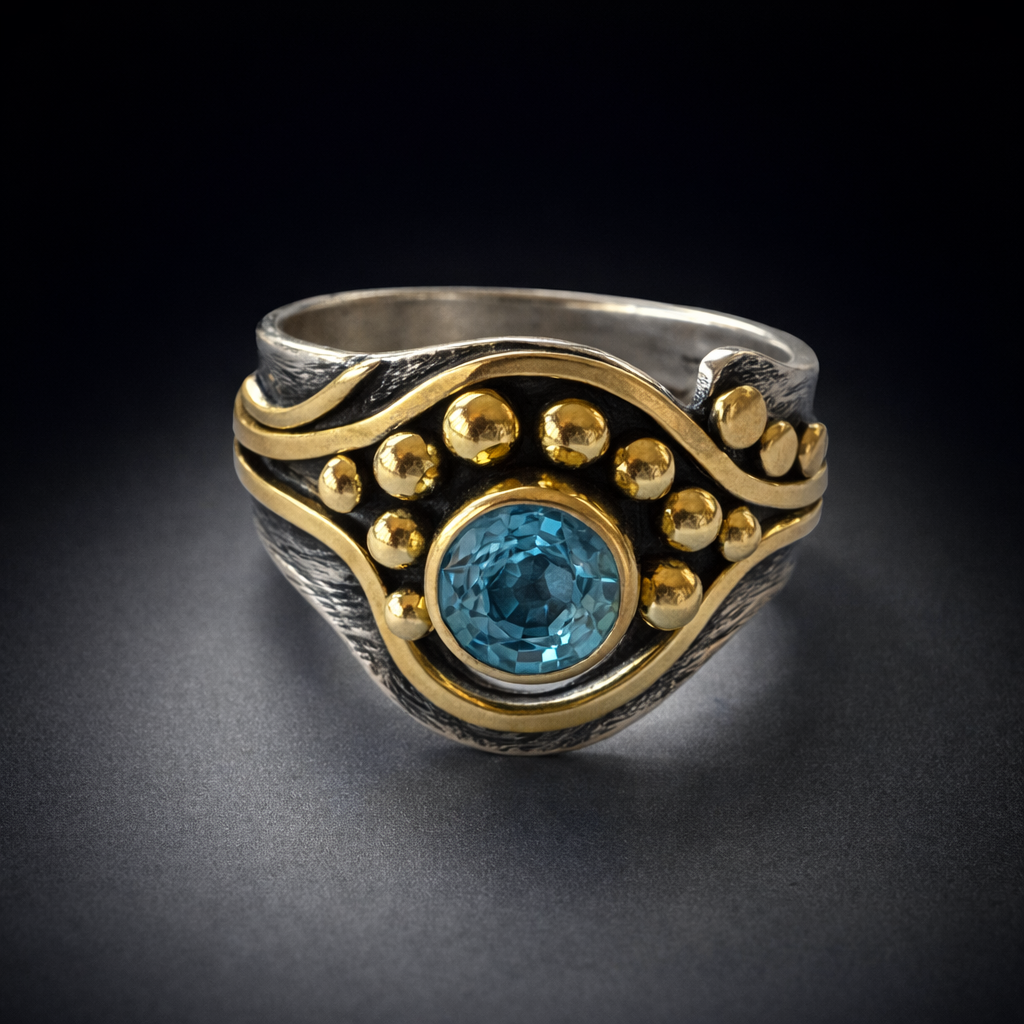 Loop and Shot -Blue Zircon