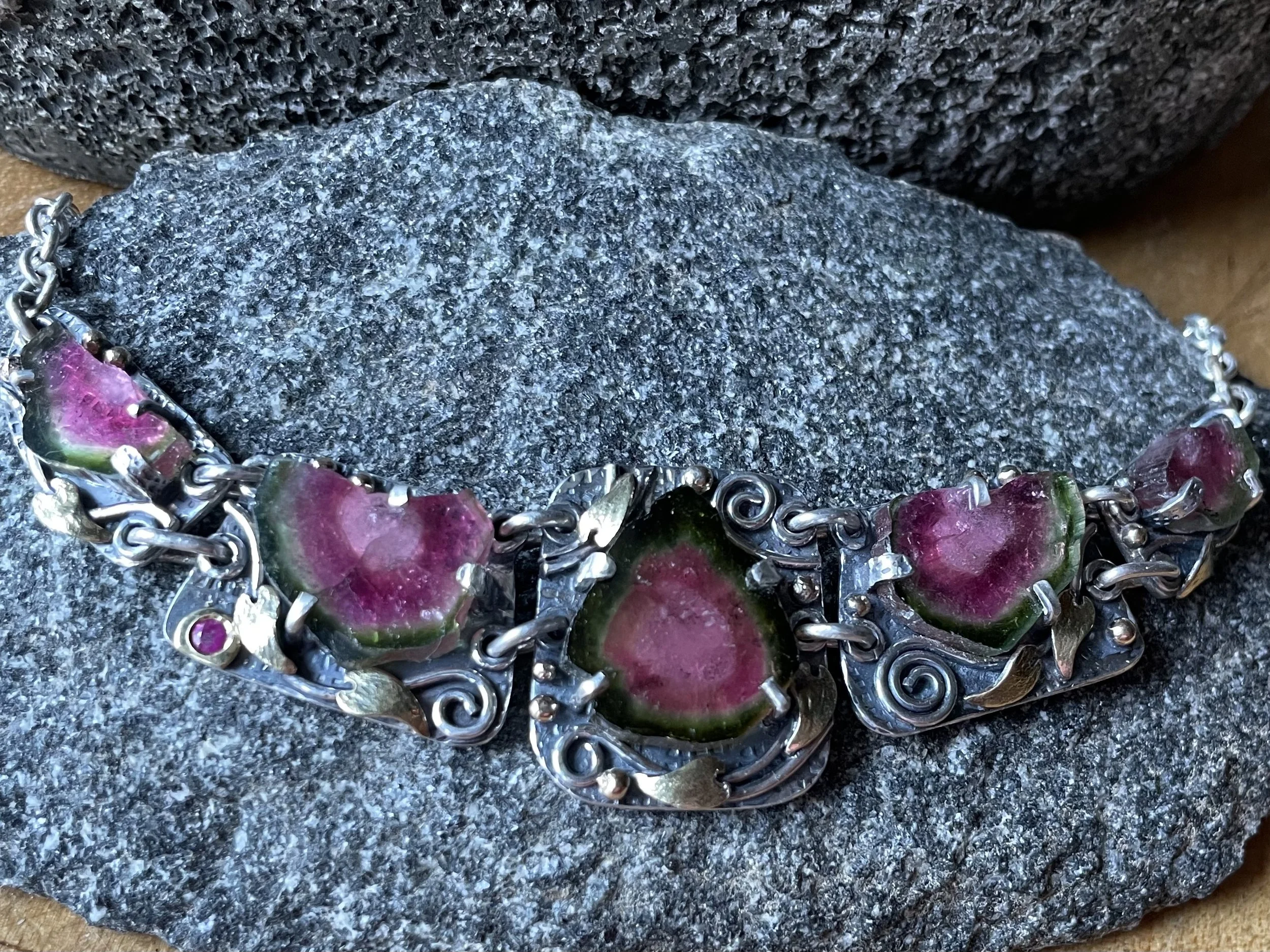 Watermelon slices are joined in beauty