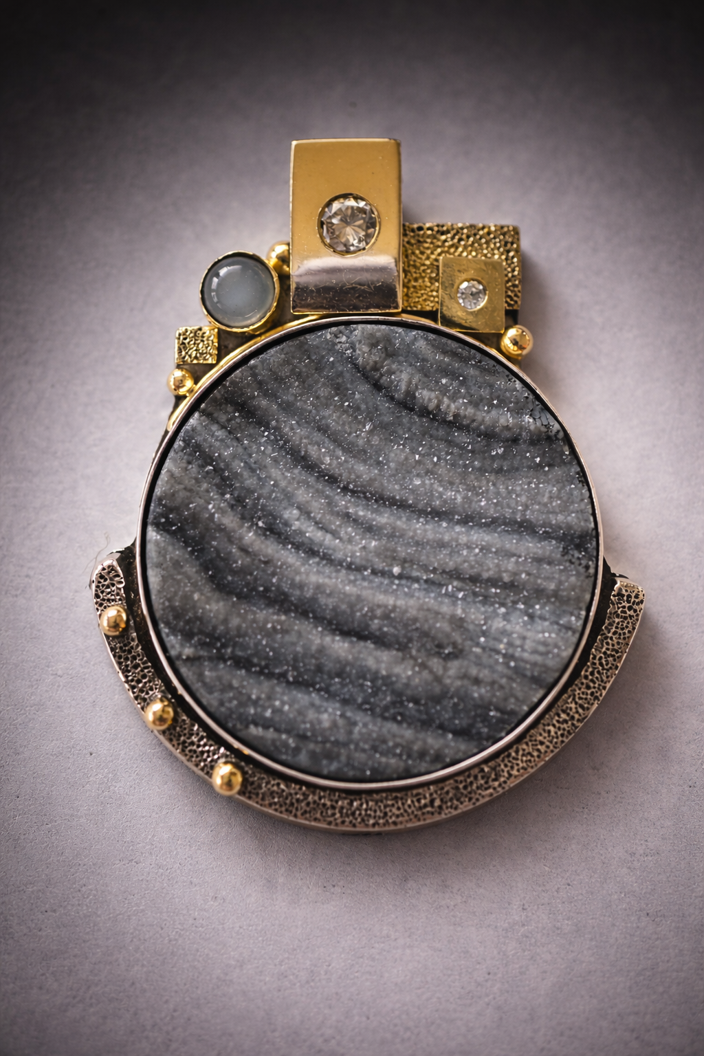 Moonscape Druzy Pendant