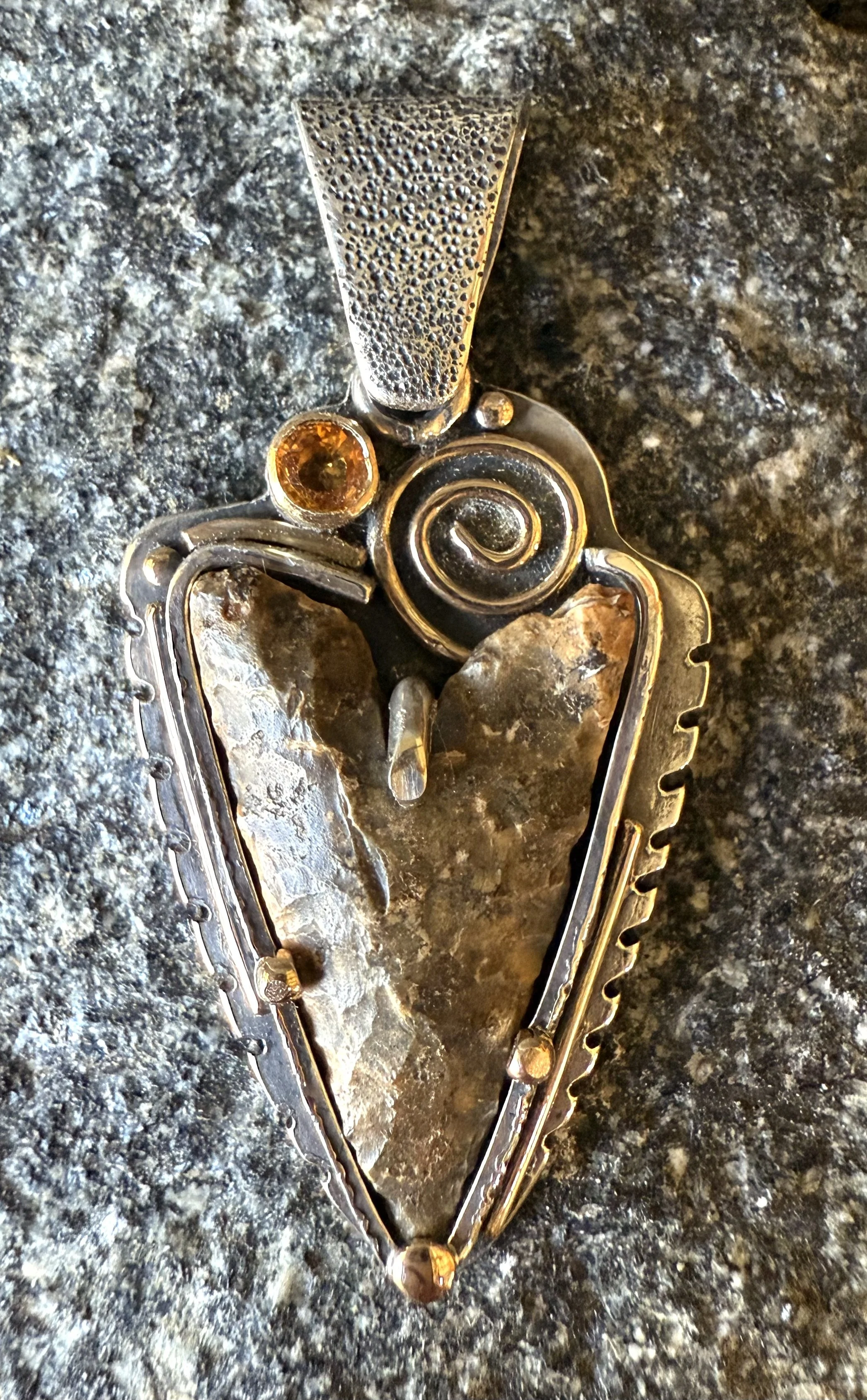 Capsian African Neolithic Arrowhead Pendant