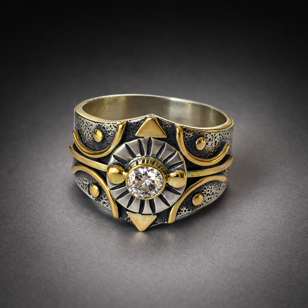 Starburst Ring with Cognac Diamond