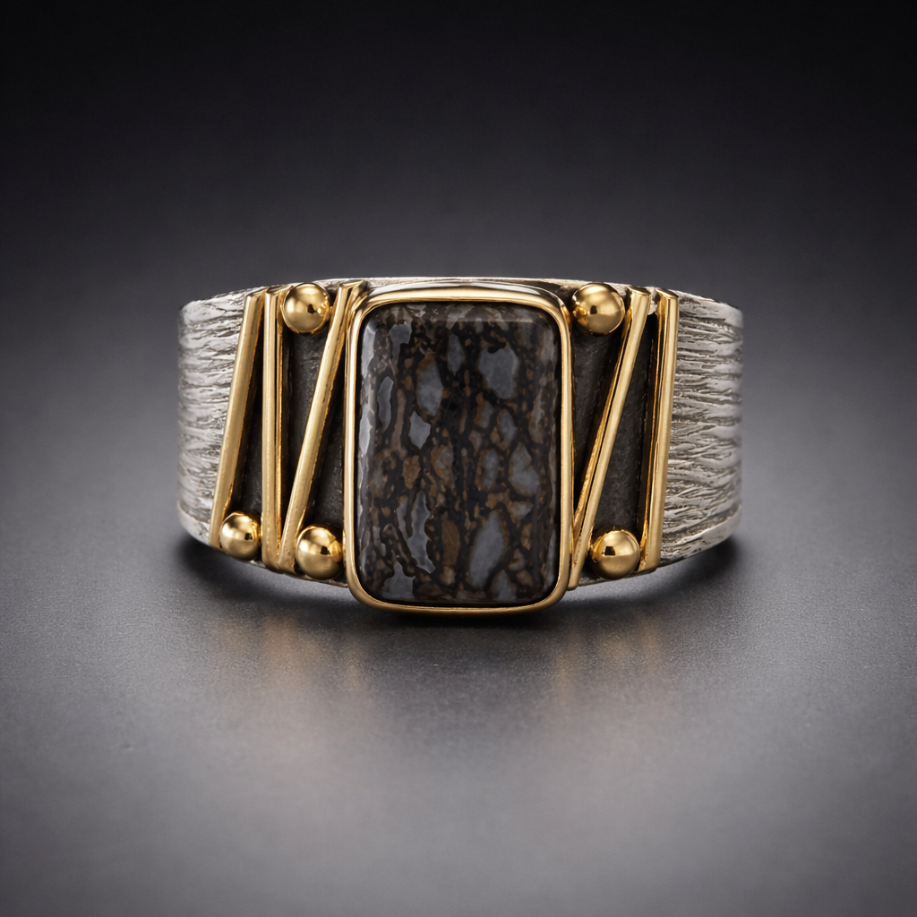 Solid Sticks and Stones Ring - Dinosaur Bone