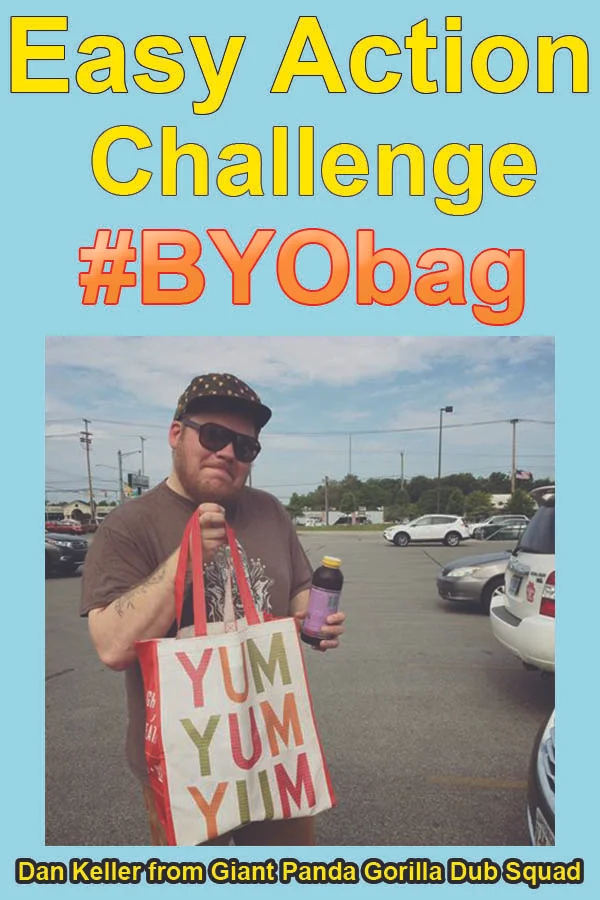 Post (set to public on Facebook) your selfie with a reusable shopping bag & tag #plasticfreechallenge & invite others to do the same. We lead by example!