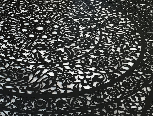   All the Flowers Are For Me (Detail)   Lacquered steel and halogen bulb  60" x 60" x 60" 2015 