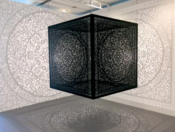   All the Flowers Are For Me    Art International: Istanbul, Turkey, 2015    Lacquered steel and halogen bulb  60" x 60" x 60" 2015 