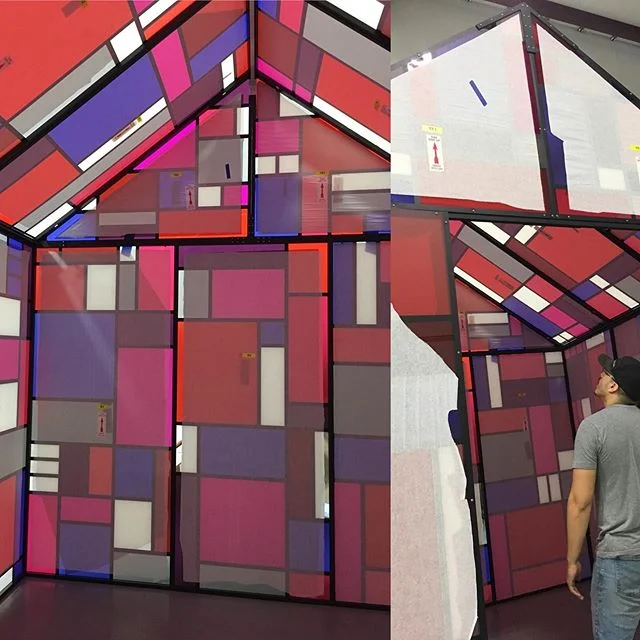 Each panel printed double strike on 1/4&rdquo; acrylic for bcbg. Printed on Vutek at #duggal fabrication studio. 06/27/2018