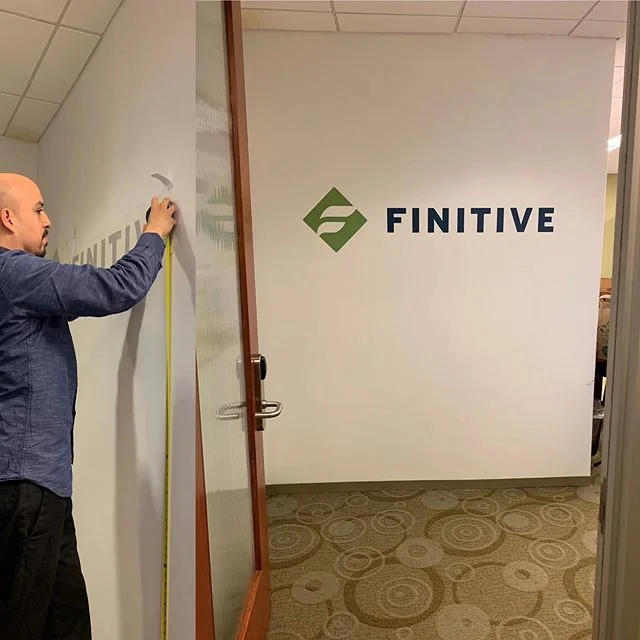 Did two contour cut vinyl logos yesterday for #finitive at metlife building. #romancreativenyc
