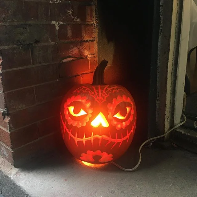 #dayofthedead pumpkin i made for almez.  #romancreativenyc