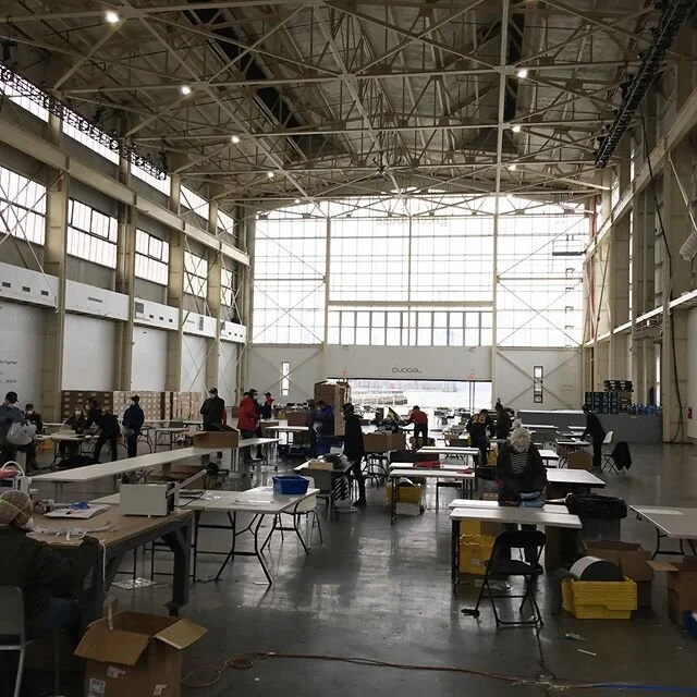 We making ER face shields! Dont worry we are being extremely careful while doing them! #duggalgreenhouse #duggal