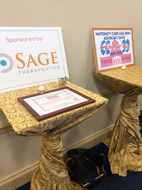 The networking reception was sponsored by Sage Therapuetics.