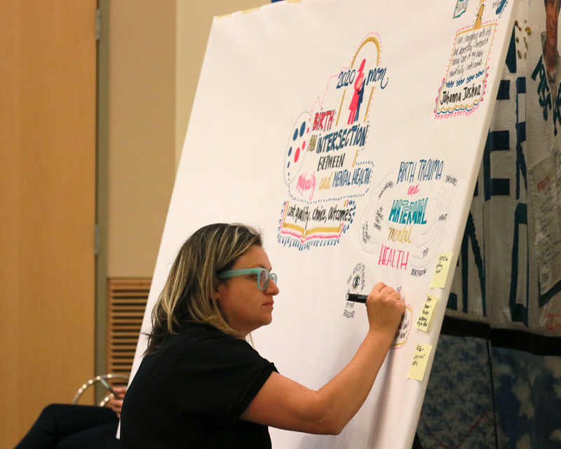 Graphic illustration captured key topics throughout the Forum