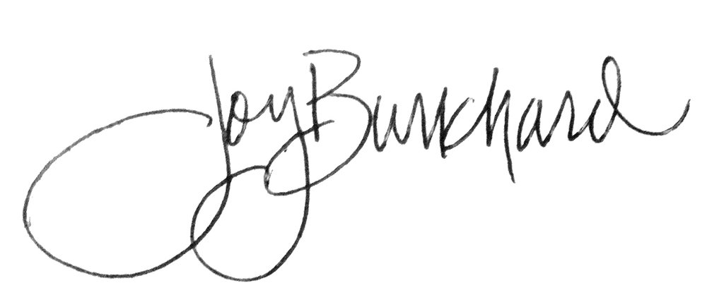 Joy Burkhard signature