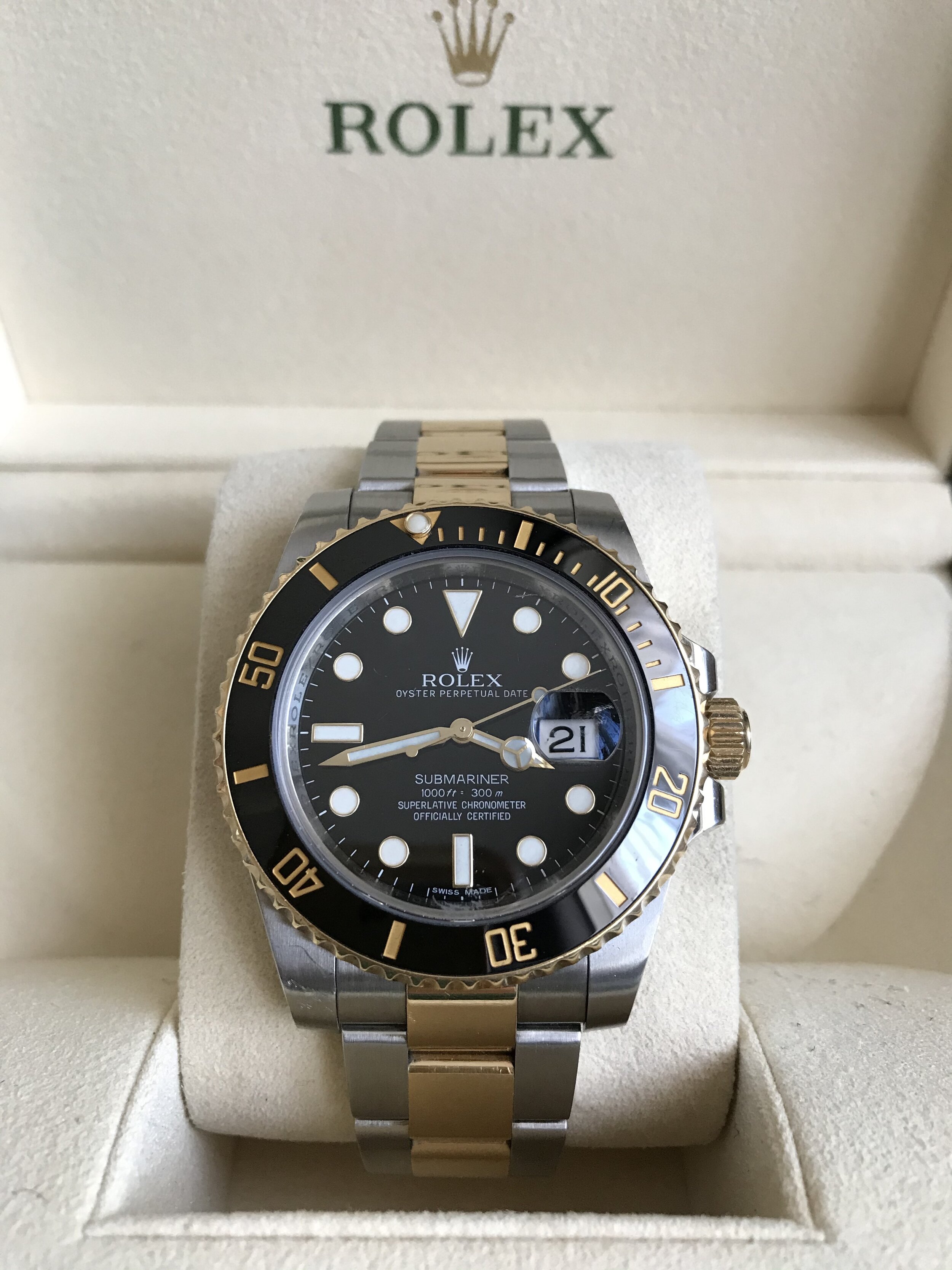 rolex submariner size