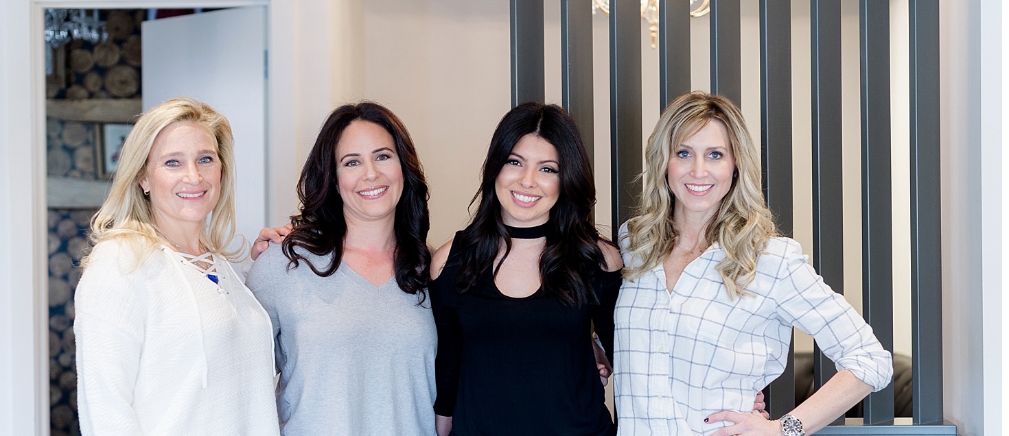 Erika & Jen from the NEAT Method, Gabby, a stylist from Bloom Morristown, and Me! I want to give a big shout out to Bloom Morristown for getting all of us glam-ready for our photo shoot together!