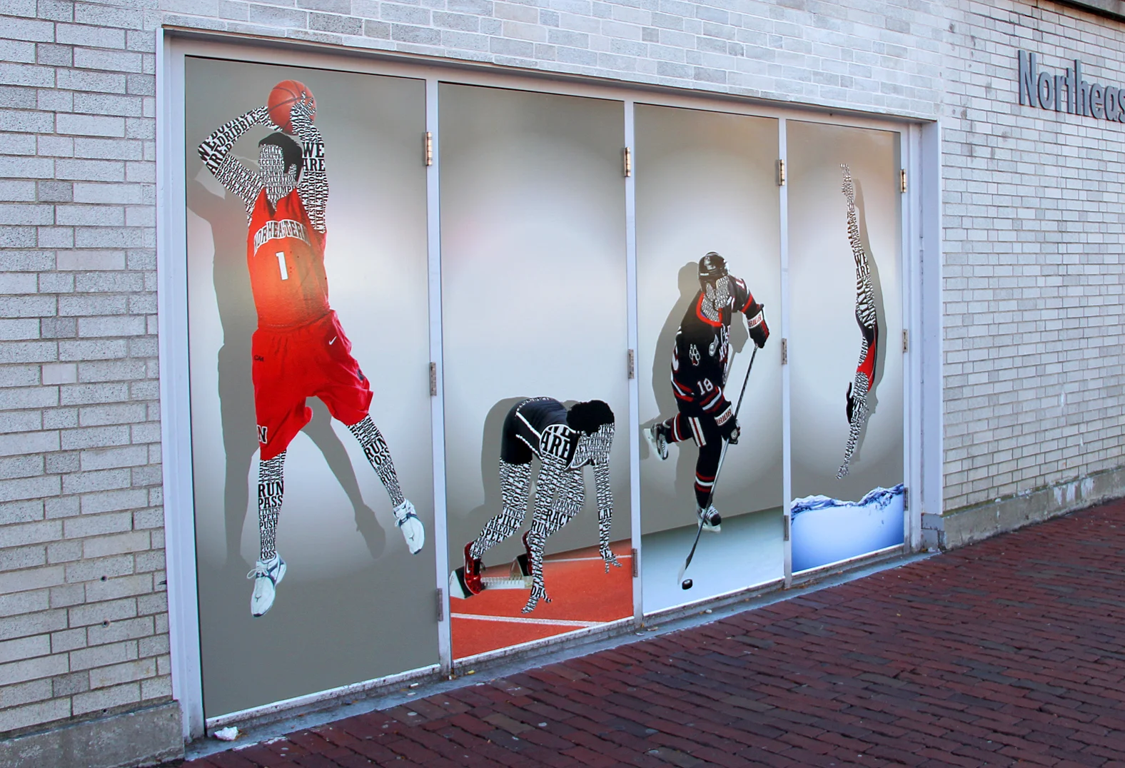 Northeastern University Athletics Mural | Gold for Excellence in Design from the National 2012 CASE Awards