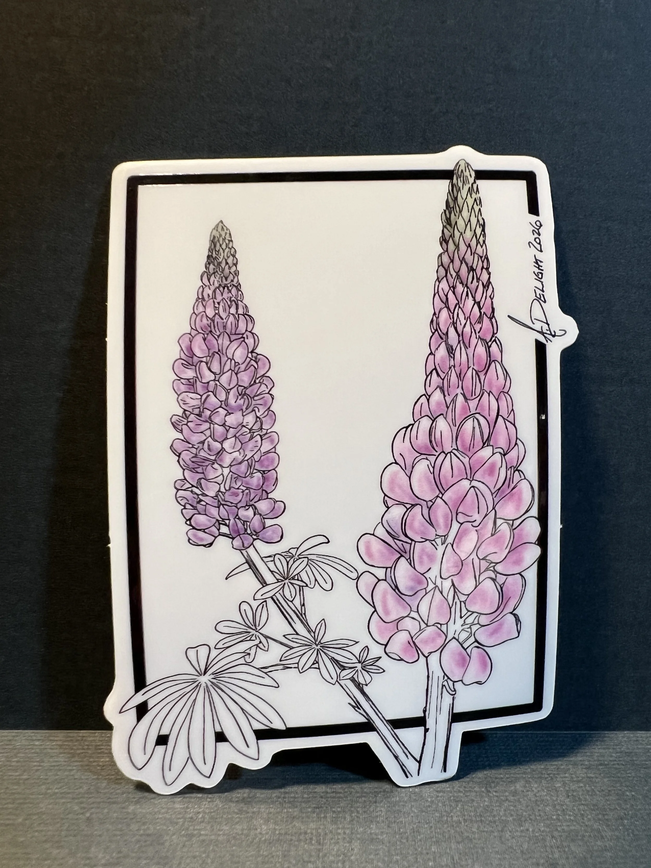 Maine Lupine Sticker