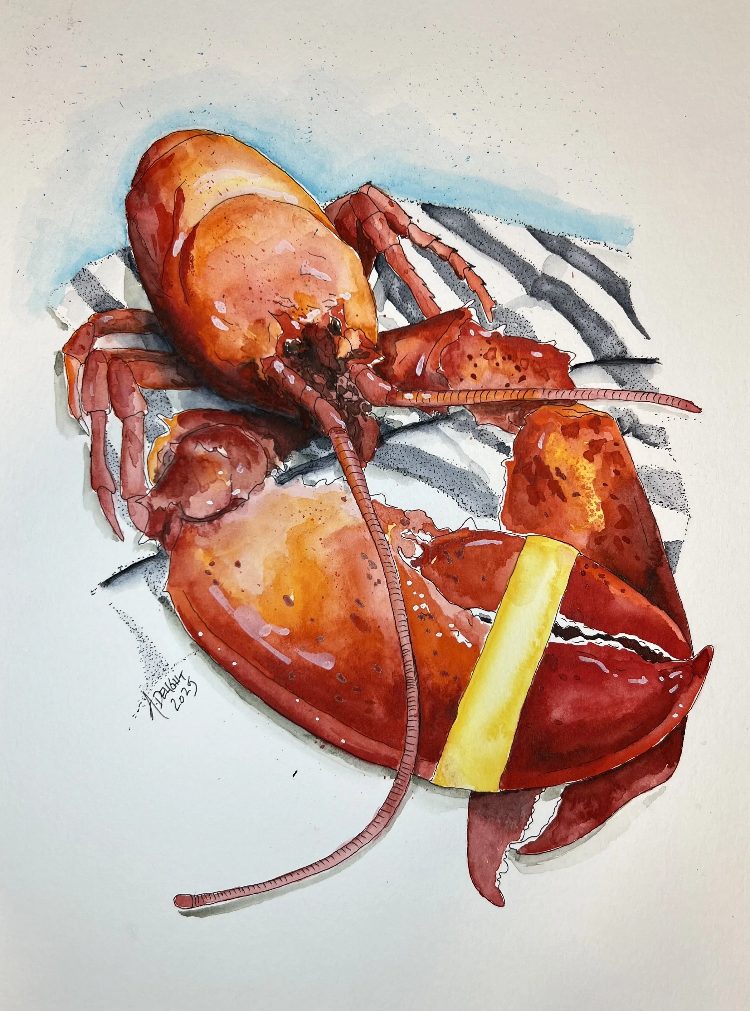The lobster series by Artist, Amanda Delight.