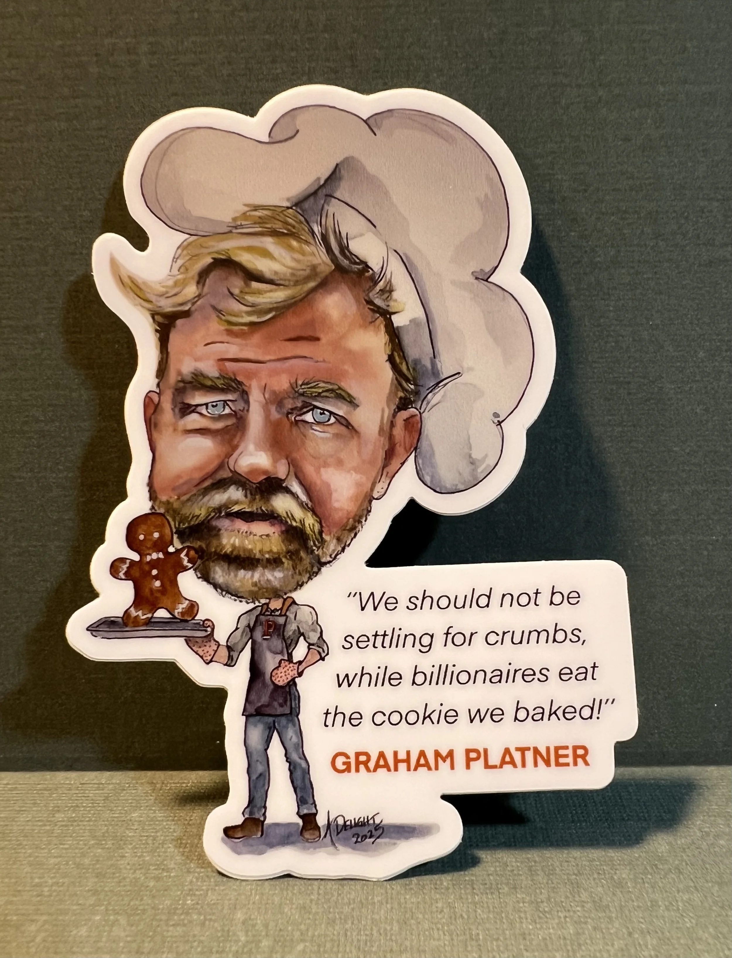 Graham Platner Caricature Sticker