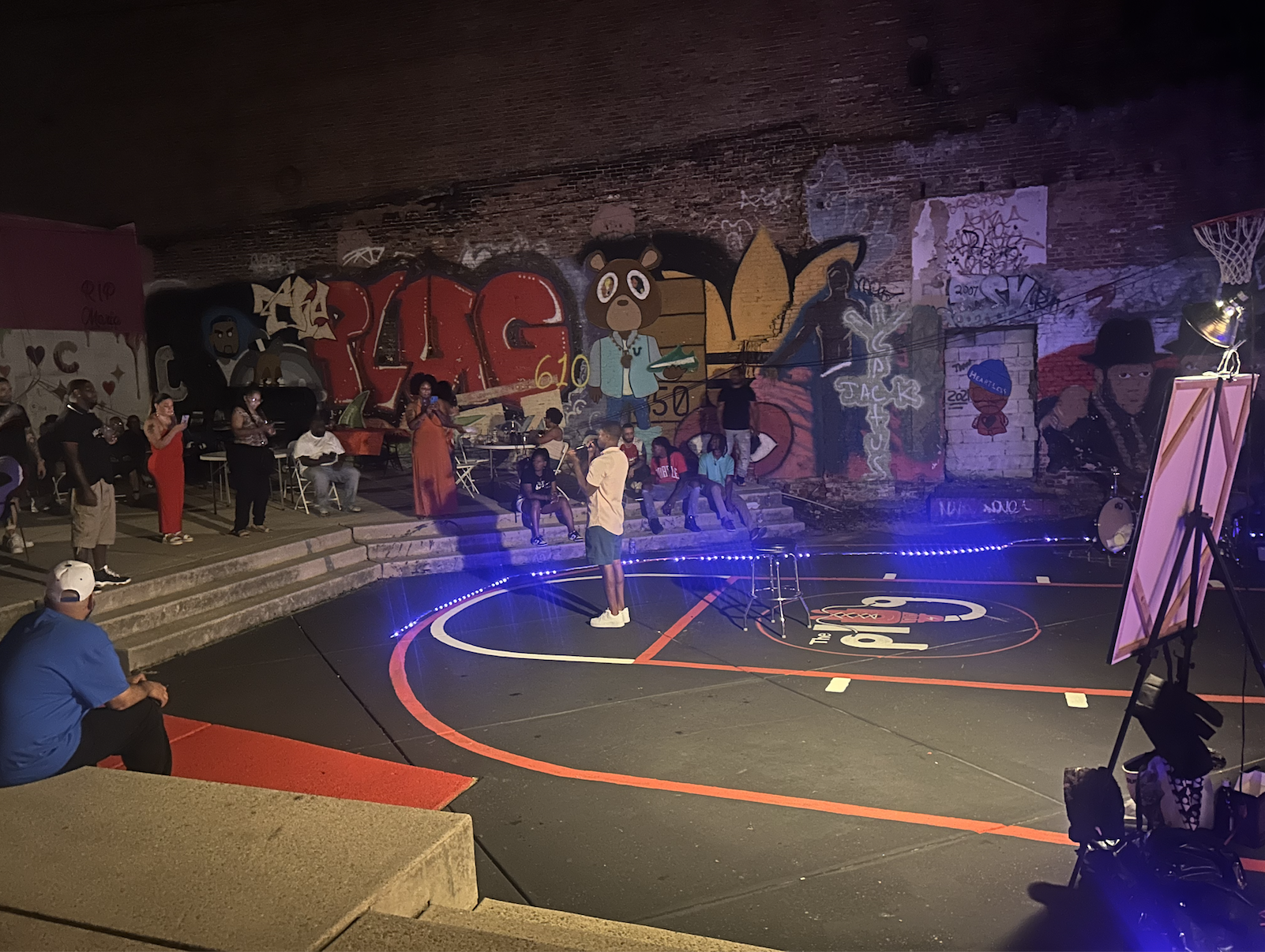 Live Painting At "Unplugged At The Plug" Event.