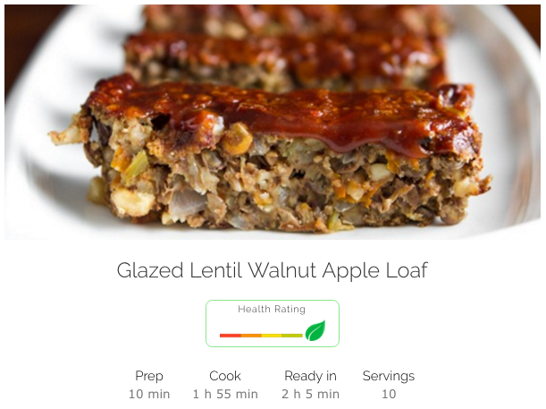 Nothing better than coming home to meatloaf. Except when it’s made of lentils, walnuts, and apples. Thank you Oh She Glows .