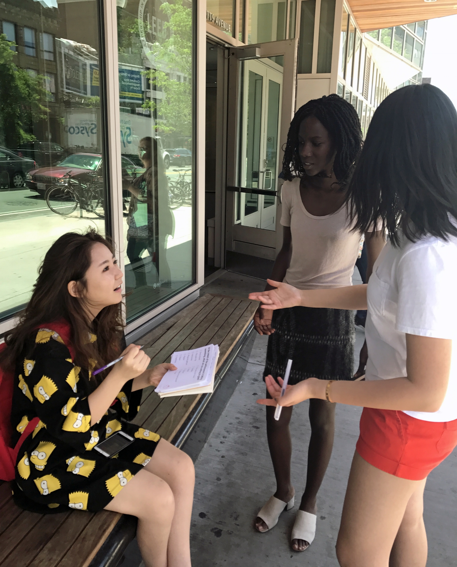 Fellows from Team LÜM interview users.