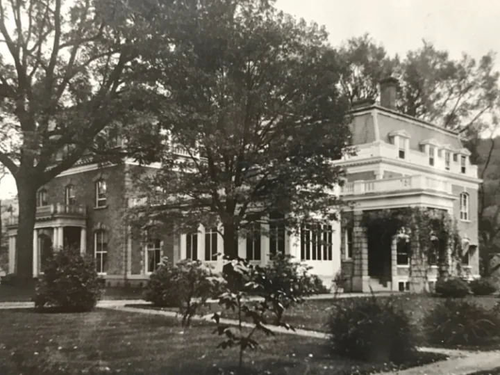 Fernleigh with later additions (original part of mansion to the left)