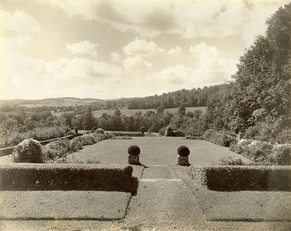 View of the garden from the front door