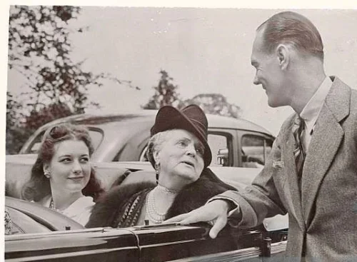 Cee Cee (left) with paternal grandmother Eva Stotesbury and her father James Cromwell